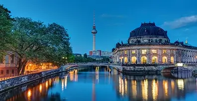 The Bodemuseum In Berlin At Dawn